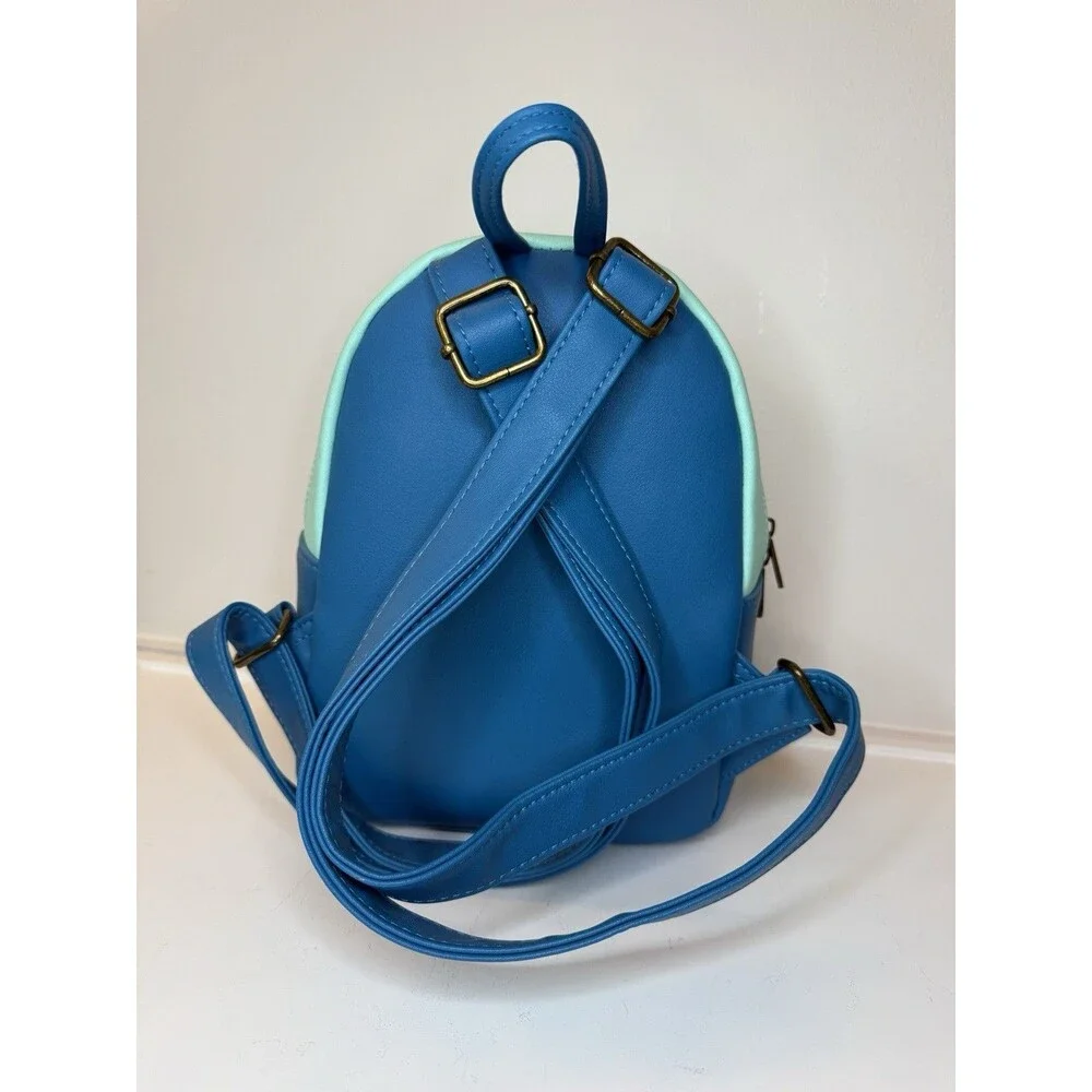 Disney Loungefly Little Mermaid Ariel Mini Backpack Flounder Sebastian Blue Bag